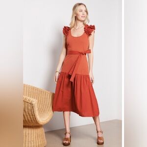 NATION LTD x Evereve NWT Everleight Dress in Cayenne // S